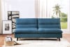 Mackay Sofa Bed in Blue by Home Elegance - HEL-9560BU-3CL - Image 1 of 0