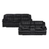 Goodland 2 Piece Double Reclining Sofa Set in Black Corduroy by Home Elegance - HEL-9577BK - Image 2 of 0