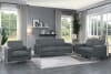 Venture Love Seat in Dark Gray by Home Elegance - HEL-9594DGY-2 - Image 5 of 0