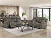 Muncie Reclining Chair in Brown Textured Microfiber by Home Elegance - HEL-9635BR-1 - Image 2 of 0