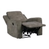Muncie Reclining Chair in Brown Textured Microfiber by Home Elegance - HEL-9635BR-1 - Image 5 of 0