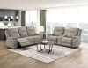 Dean 2 Piece Double Reclining Sofa Set in Dove Polished Microfiber by Home Elegance - HEL-9646DV - Image 2 of 0