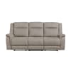 Dean 2 Piece Double Reclining Sofa Set in Dove Polished Microfiber by Home Elegance - HEL-9646DV - Image 4 of 0