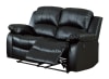 Cranley Power Double Reclining Love Seat in Black by Home Elegance - HEL-9700BLK-2PW - Image 2 of 0