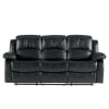 Cranley 2 Piece Double Reclining Sofa Set in Black by Home Elegance - HEL-9700BLK - Image 3 of 0