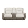 Harriette Double Reclining Loveseat in Beige Chenille and Polished Microfiber Upholstery by Home Elegance - HEL-9703BE-2 - Image 4 of 0