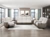Harriette Double Reclining Sofa in Beige Chenille and Polished Microfiber Upholstery by Home Elegance - HEL-9703BE-3 - Image 2 of 0