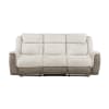 Harriette Double Reclining Sofa in Beige Chenille and Polished Microfiber Upholstery by Home Elegance - HEL-9703BE-3 - Image 4 of 0