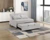 Desmond 2-Seater Sofa Bed in Gray Textured Fabric by Home Elegance - HEL-9707GRY-2CL - Image 2 of 0