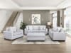 Athena Upholstered Sofa in Gray Textured Microfiber by Home Elegance - HEL-9720GRY-3 - Image 3 of 0
