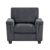 Chelsea Upholstered Chair in Dark Gray Chenille Fabric Upholstery by Home Elegance - HEL-9746DG-1 - Image 2 of 0