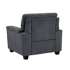 Chelsea Upholstered Chair in Dark Gray Chenille Fabric Upholstery by Home Elegance - HEL-9746DG-1 - Image 4 of 0
