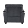 Chelsea Upholstered Chair in Dark Gray Chenille Fabric Upholstery by Home Elegance - HEL-9746DG-1 - Image 5 of 0