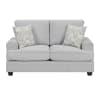 Sarah Modern Upholstery Loveseat in Stone Gray Chenille by Home Elegance - HEL-9747SN-2 - Image 4 of 0