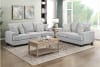Sarah Modern Upholstery Sofa in Stone Gray Chenille by Home Elegance - HEL-9747SN-3 - Image 3 of 0