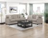 Frances Upholstered Loveseat in Taupe Chenille Upholstery by Home Elegance - HEL-9748TPE-2 - Image 2 of 0
