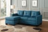 Phelps Reversible Sofa Chaise in Blue by Home Elegance - HEL-9789BU-3LC - Image 1 of 0