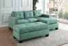 Phelps Reversible Sofa Chaise in Teal by Home Elegance - HEL-9789TL-3LC - Image 2 of 0