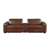 Sutton Power Double Reclining Loveseat with Center Console in Brown Top-Grain Leather by Home Elegance - HEL-9790BRW-2CNPWH - Image 1 of 0