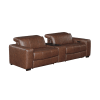 Sutton Power Double Reclining Loveseat with Center Console in Brown Top-Grain Leather by Home Elegance - HEL-9790BRW-2CNPWH - Image 5 of 0