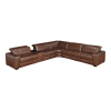Sutton 6 Piece Modular Power Reclining Sectional Sofa in Brown Top-Grain Leather by Home Elegance - HEL-9790BRW-6LRRRPWH - Image 1 of 0
