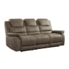 Shola 2 Piece Power Double Reclining Sofa Set in Brown by Home Elegance - HEL-9848BR-PWH - Image 5 of 0