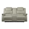 Shola Power Double Reclining Love Seat in Gray by Home Elegance - HEL-9848GY-2PWH - Image 1 of 0
