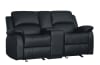 Clarkdale Double Reclining Love Seat in Black by Home Elegance - HEL-9928BLK-2 - Image 2 of 0