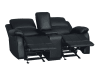 Clarkdale Double Reclining Love Seat in Black by Home Elegance - HEL-9928BLK-2 - Image 3 of 0