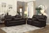 Clarkdale Double Reclining Sofa in Dark Brown by Home Elegance - HEL-9928DBR-3 - Image 5 of 0