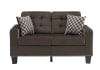 Lantana 2 Piece Sofa Set in Chocolate by Home Elegance - HEL-9957CH - Image 4 of 0