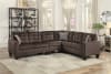 Lantana Sectional Sofa in Chocolate by Home Elegance - HEL-9957CH-SC - Image 1 of 0