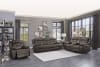 Madrona 2 Piece Double Reclining Sofa Set in Dark Brown by Home Elegance - HEL-9989DB - Image 2 of 0