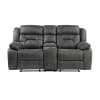 Madrona Hill Double Reclining Love Seat in Gray by Home Elegance - HEL-9989GY-2 - Image 1 of 0