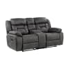Madrona Hill Double Reclining Love Seat in Gray by Home Elegance - HEL-9989GY-2 - Image 2 of 0