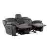 Madrona Hill Double Reclining Love Seat in Gray by Home Elegance - HEL-9989GY-2 - Image 3 of 0