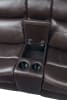 Yerba Double Lay Flat Reclining Love Seat in Dark Brown by Home Elegance - HEL-9990DB-2 - Image 5 of 0