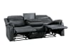 Yerba 2 Piece Double Lay Flat Reclining Sofa Set in Dark Gray by Home Elegance - HEL-9990GY - Image 5 of 0