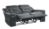 Darwan Double Lay Flat Reclining Love Seat in Dark Gray by Home Elegance - HEL-9999DG-2 - Image 3 of 0
