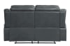 Darwan Double Lay Flat Reclining Love Seat in Dark Gray by Home Elegance - HEL-9999DG-2 - Image 4 of 0