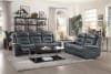 Darwan Double Lay Flat Reclining Love Seat in Dark Gray by Home Elegance - HEL-9999DG-2 - Image 5 of 0