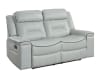 Darwan Double Lay Flat Reclining Love Seat in Light Gray by Home Elegance - HEL-9999GY-2 - Image 2 of 0