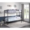 Lunar Twin/Twin Bunk Bed in Dark Bronze Finish by Home Elegance - HEL-B2009DZ-1 - Image 1 of 0