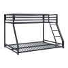 Jovie Twin/Full Bunk Bed in Black Finish by Home Elegance - HEL-B2010BKTF-1 - Image 4 of 0