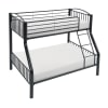 Beckett Twin/Full Metal Bunk Bed in Black Finish by Home Elegance - HEL-B2021BKTF-1 - Image 1 of 0