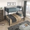 Beckett Twin/Full Metal Bunk Bed in Black Finish by Home Elegance - HEL-B2021BKTF-1 - Image 2 of 0