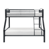 Beckett Twin/Full Metal Bunk Bed in Black Finish by Home Elegance - HEL-B2021BKTF-1 - Image 4 of 0