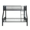 Beckett Twin/Full Metal Bunk Bed in Black Finish by Home Elegance - HEL-B2021BKTF-1 - Image 5 of 0