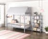 Sloane Twin Canopy Platform Bed in Gray Finish by Home Elegance - HEL-B2024GYCP-1 - Image 2 of 0