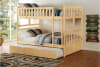 Bartly Full/Full Bunk Bed in Natural Pine Finish by Home Elegance - HEL-B2043FF-1 - Image 2 of 0